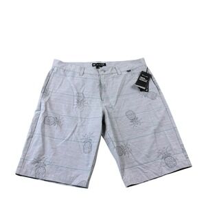 Travis Mathew Gray Pineapple AOP Perfomance Golf Short Size 36 NWT